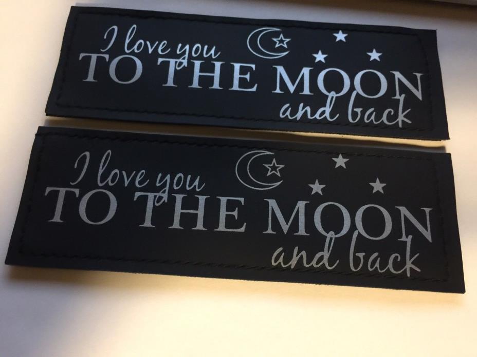 Patch Label Tag for Service Dog Harness Large I Love you To the Moon & Back  NEW