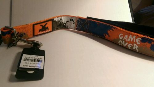 NEW Nipper & Chipper X-Trm Dog Gear Short Lead Orange EXTRA LARGE GAME OVER Tags
