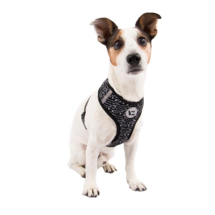 Vibrant Life Black/Gray Flex Knit Body Dog Harness XSmall (12-14