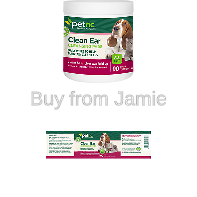 PetNC Natural Care Ear Cleansing for All Pets Pads