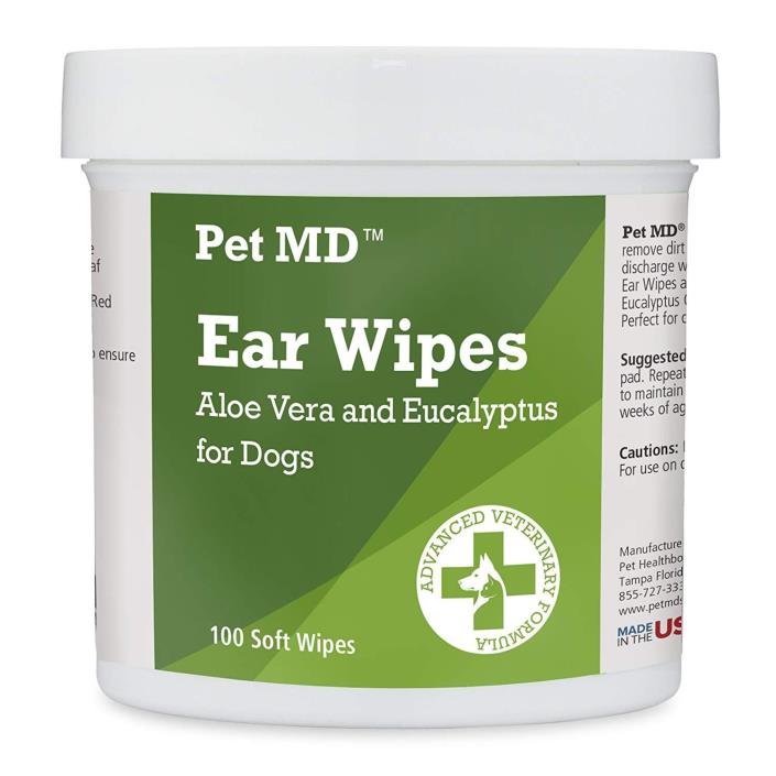 Dog Ear Cleaner Wipes - Otic Cleanser for Dogs to Stop Itching, Yeast and Mites