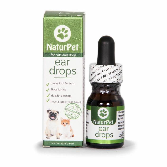 NaturPet Ear Drops | Natural Ear Infection Medicine For Dogs | Ear Mites Cats...