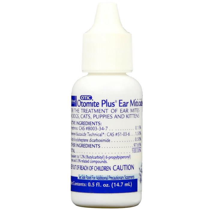 Otomite Ear Mite Killer for Dogs & Cats by Virbac 0.5oz