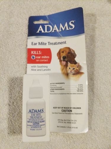 Adams Ear Mite Treatment 0.5 oz for dogs or cats - Kills Eat Mites on Contact