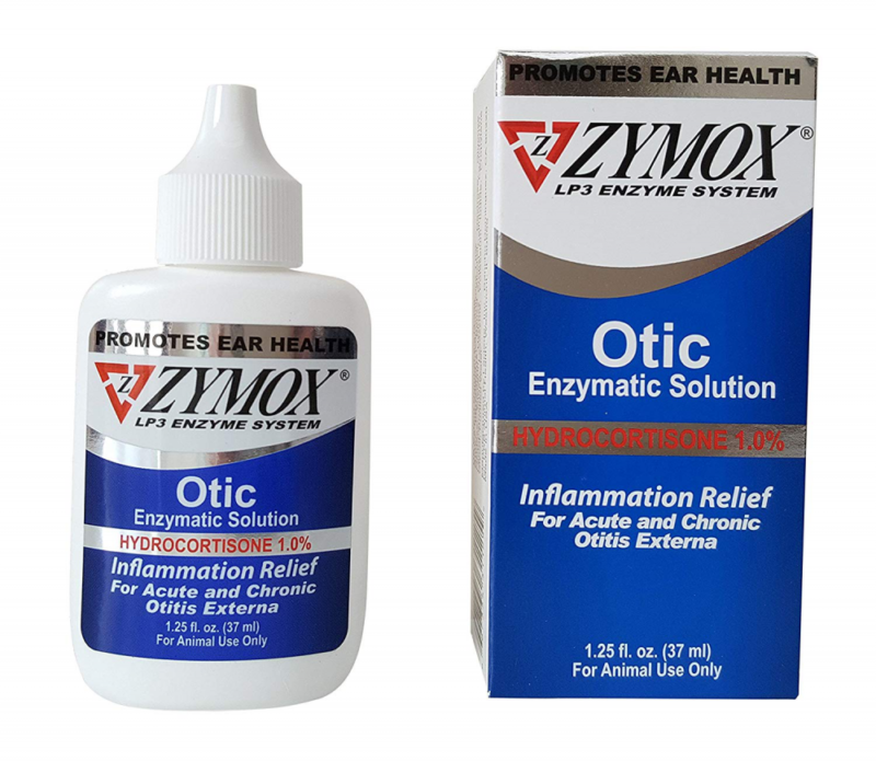 Zymox Otic HC 1.0 % Enzymatic Pet Solution with cortisone Dog otitis 1.25 oz