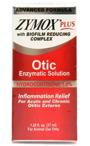 Zymox Plus Otic-HC Advanced Formula Hydrocortisone 1.0% 1.25 oz, New Packaging