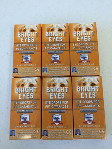 Ethos Endymion Bright Eyes- Eye Drops For Pet Cataracts 6 Pack, 12 Bottles Total
