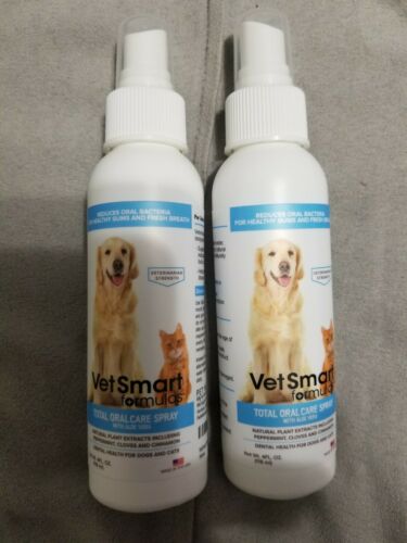 Vet Smart Formulas Total Oral Care Spray for Dogs and Cats, 4 oz  (2 PACK)