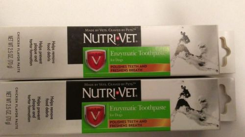 2 Pack Nutri Vet Enzymatic Toothpaste for Dogs Chicken Flavor