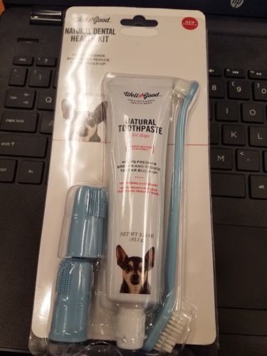 Well & Good Dental Health Kit for Dogs, Peanut Butter Flavor