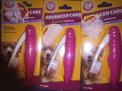 Dog Advanced Care Toothbrushes 3 For Dog Life And Lock New Baking Soda