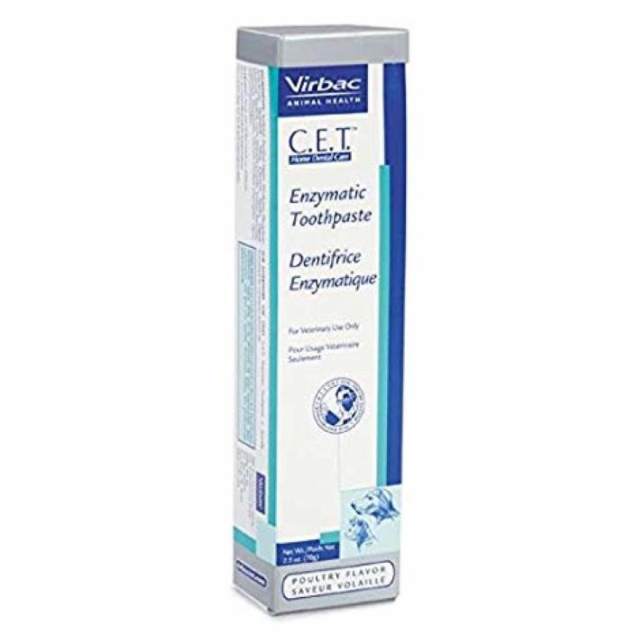 Virbac C.E.T. Enzymatic Toothpaste, Poultry Flavor 2.5 oz Natural Anti Bacterial