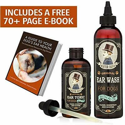 Mister Ben's Most Effective Dog Ear Treatment Cleanser Care Kit W/Aloe For Dogs