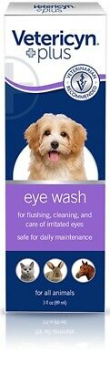 VETERICYN Plus All Animal Eye Wash Liquid Dog Cat Horse 3 oz No Stinging