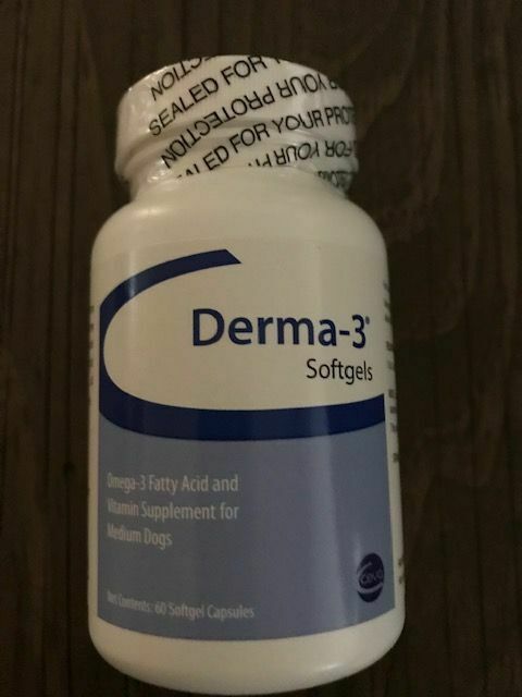 Derma 3 Softgels For Medium Breeds, 60 Capsules
