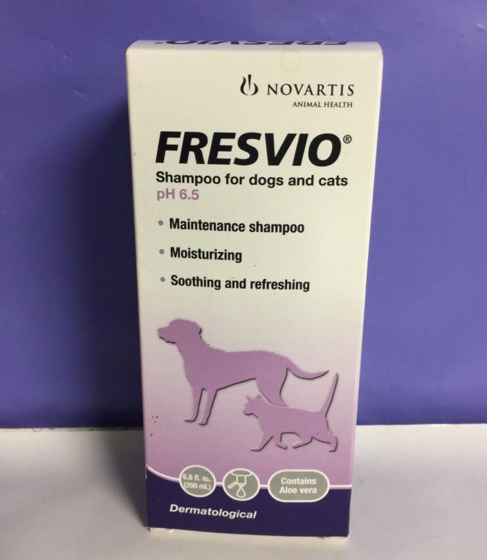NIB Novartis FRESVIO Shampoo For Dogs/Cats pH 6.5 Maintenance Shampoo 6.8oz
