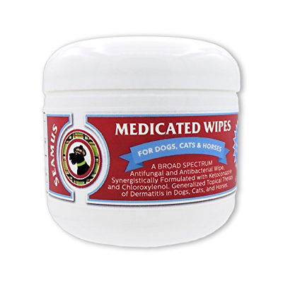 Seamus Medicated Pet Wipe - Chloroxylenol and Ketoconazole – Anti-fungal & - A