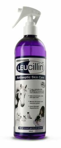 Leucillin Antiseptic Pet Skin Care Spray 500ml Dog Cats Small Animals Non Toxic