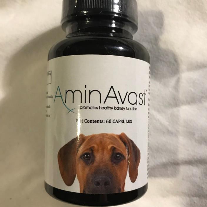 AminAvast Kidney Support for Dogs 60 Capsules Exp 12/19