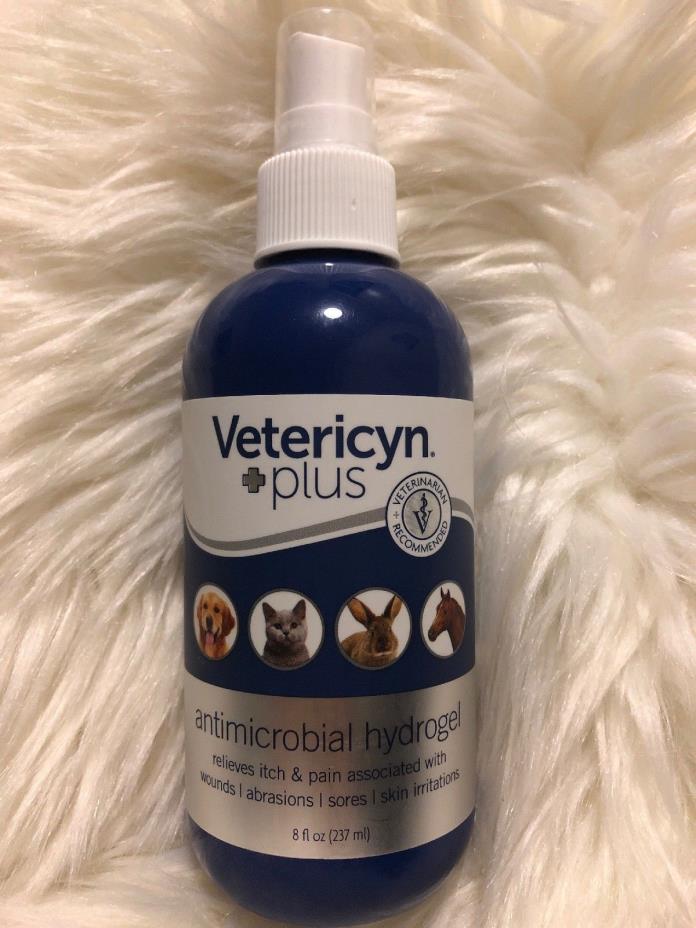 Brand New Vetericyn Plus Wound & Skin Care Hydrogel 8-Ounce Pump Exp 7/2020