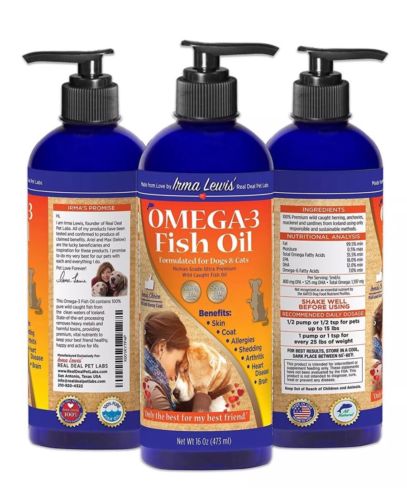 Ultra Premium Wild Caught Omega 3 Fish Oil Dogs Cats Skin Coat Arthritis EPA/DHA