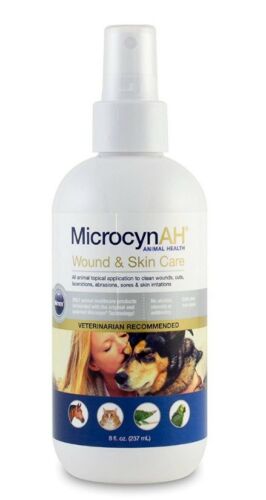 MicrocynAH Wound Skin Care Antiseptic Spray for Horses Dogs Cats etc 8oz