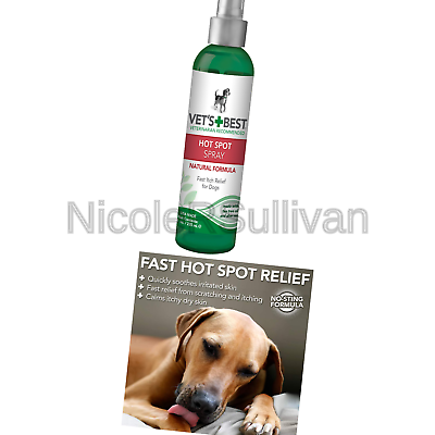 Vet’s Best Dog Hot Spot Itch Relief Spray | Helps Soothe Dog Dry Skin, Rash, ...