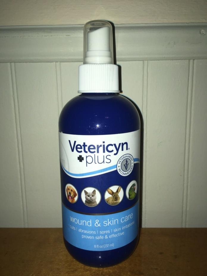 NEW Vetericyn Plus Wound & Skin Care 8 fl oz. EXP 8/2020