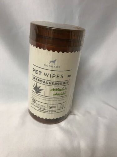 Doghaus Pet Wipes Hypoallergenic  Fresh Aloe- 50 Moist Wipes