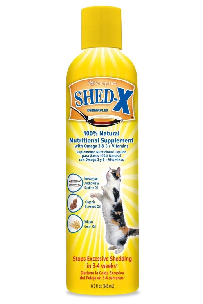 DEAL Shed-X Dermaplex Cats 100% Natural Nutrition Supp Omaga 3's 6+Vitamins--