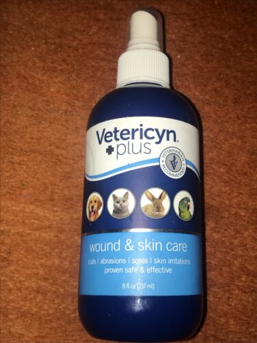 Vetericyn Plus All Animal Wound & Skin Care 8 oz Exp 10/2020