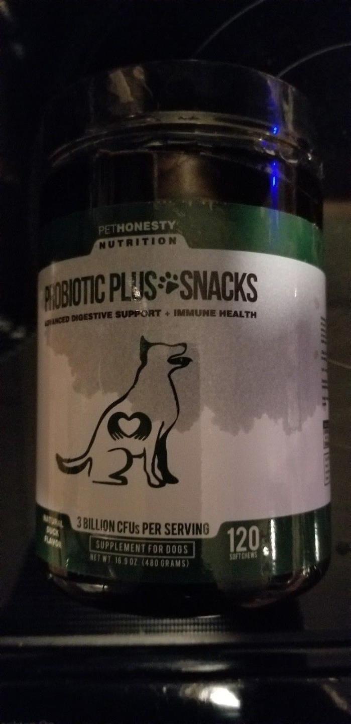 Dog Probiotic Plus Snacks Advanced Digestive Support 120 Soft Chews Duck Flavor