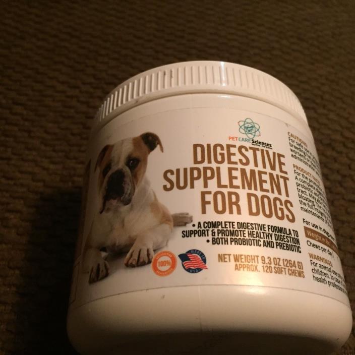 Digestive Health Supplement for Dogs Digestive Enzyme Natural 120 Soft Chews