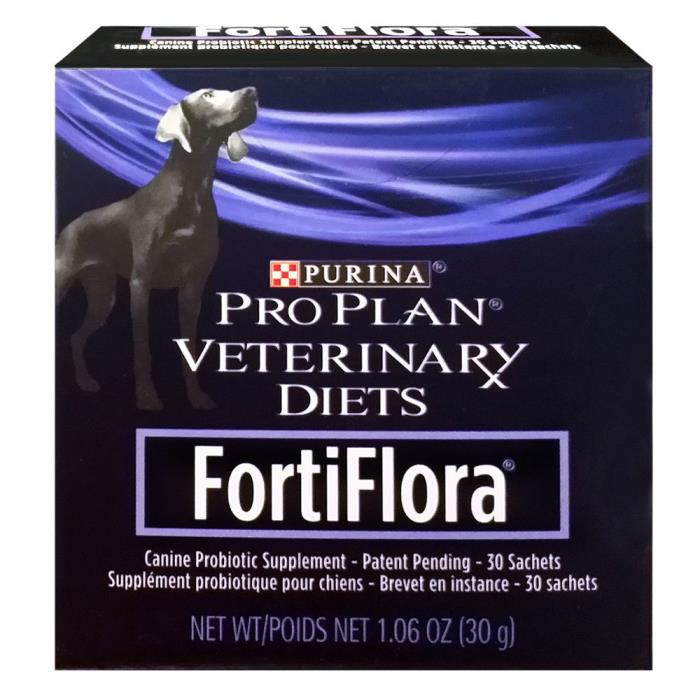 Purina Veterinary Diets FortiFlora Probiotic Supplement for Dogs, 30 Count