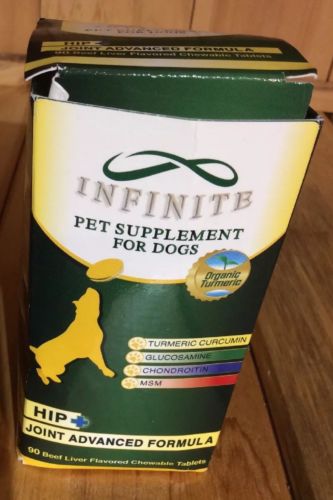 Infinite Pet Supplements All-Natural Hip & Joint Spt.for Dogs - 90 Chewable Tab