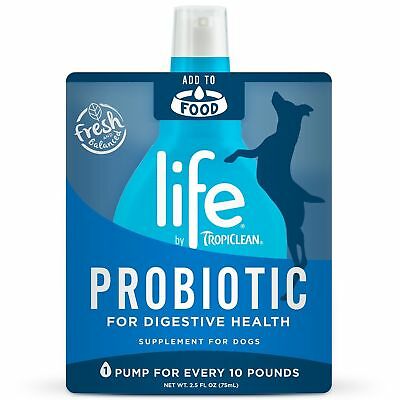 LIFE by TropiClean Probiotic Digestive Health Supplement for Dogs 2.5 oz New