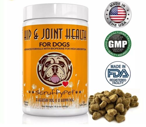 ScruffyPet High Absorption Hip And Joint Health Supplement For Dogs - 120 Soft