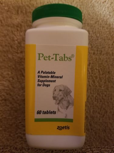New Zoetis Pet Tabs Nutritional Deficiencies Vitamin Mineral Supplement 60 Count