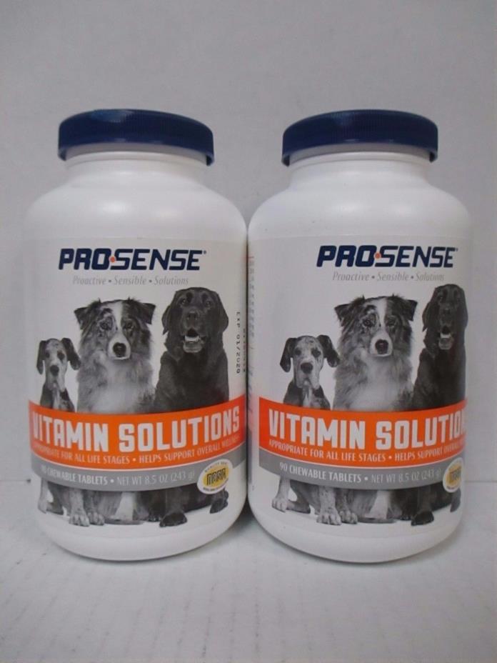 2 PRO SENSE VITAMIN SOLUTIONS FOR DOGS - 90ct - EXP: 1/20+ RC 4402