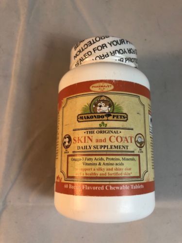 Makondo Pets Skin and Coat Supplement for Dogs and Cats Fish Oil 60 Tablets