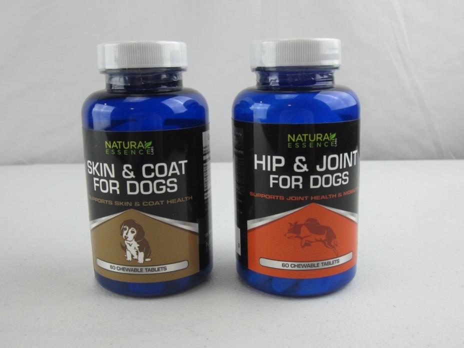 Dog Supplement  Skin & Coat Hip & Joint Natural Essence 60 Taps Each EXP 12/2020