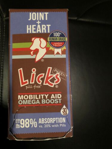 Licks Joint+Heart Pill Free Mobility Aid Omega Boost, 30 units, Exp 12/2018