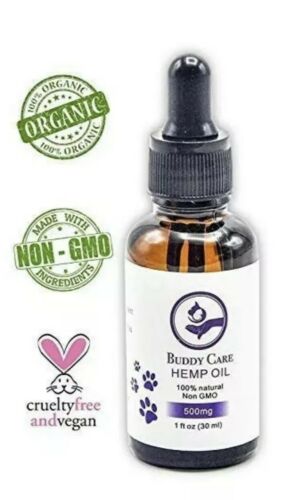 Buddy Care Hemp Oil for Dogs Cats Pets Anxiety Relief All Natural Joint Pain