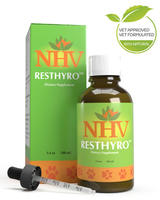 NHV Resthyro Natural Hyperthyroid Support for Cats & Dogs Pets Thyroid Support