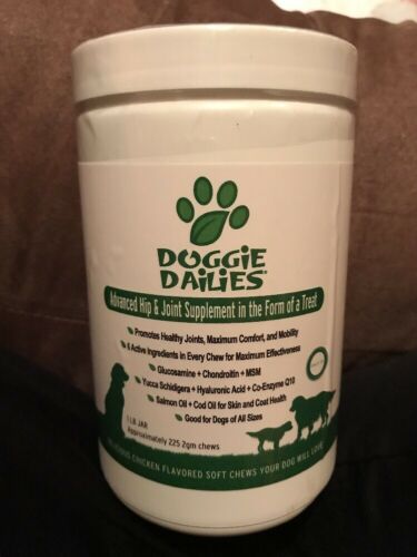 Doggie Dailies Glucosamine for Dogs 225 Soft Chews Advanced Hip & Joint Suppleme