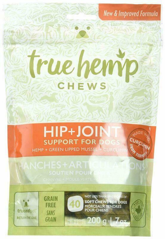True Leaf Hemp For Calming Dogs Chews Natural Hip Joint Treat  Support