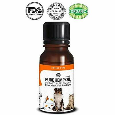 TerraBella Hemp Oil - Drops Dogs Cats (Pets) Natural Joint, Coat 