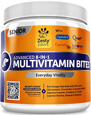 Senior Advanced Multivitamin for Dogs - Glucosamine Chondroitin for Hip & Joint