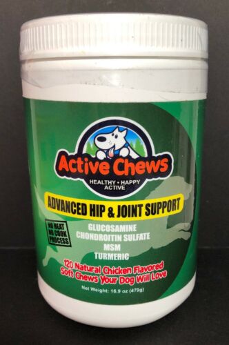 Active Chews Advanced Hip & Joint Support Glucosamine Dogs 120 Chews EXP 03/20