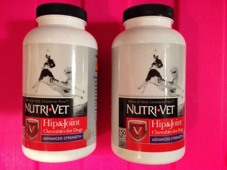 NutriVet Hip & Joint *150 Count!!! Advanced Strength- LOT OF 2